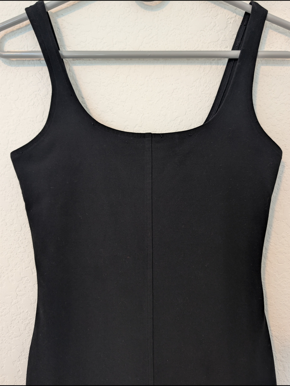 Alo Black Square Neck Fitted Bodycon Alosoft Head Start Mini Tank Dress SM - Picture 7 of 11